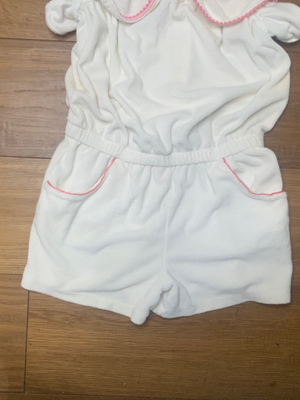 Janie and Jack White and Pink Playsuit Shorts - Picture 4 of 7